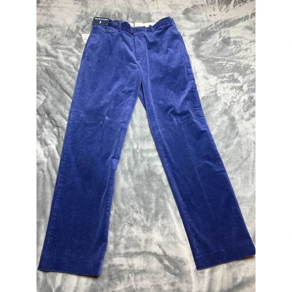 Vintage Ralph Lauren Polo Corduroy Pants 32x32 Royal Blue New Preppy